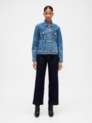 High Rise Wide-Leg Crop Jeans | Gap Factory
