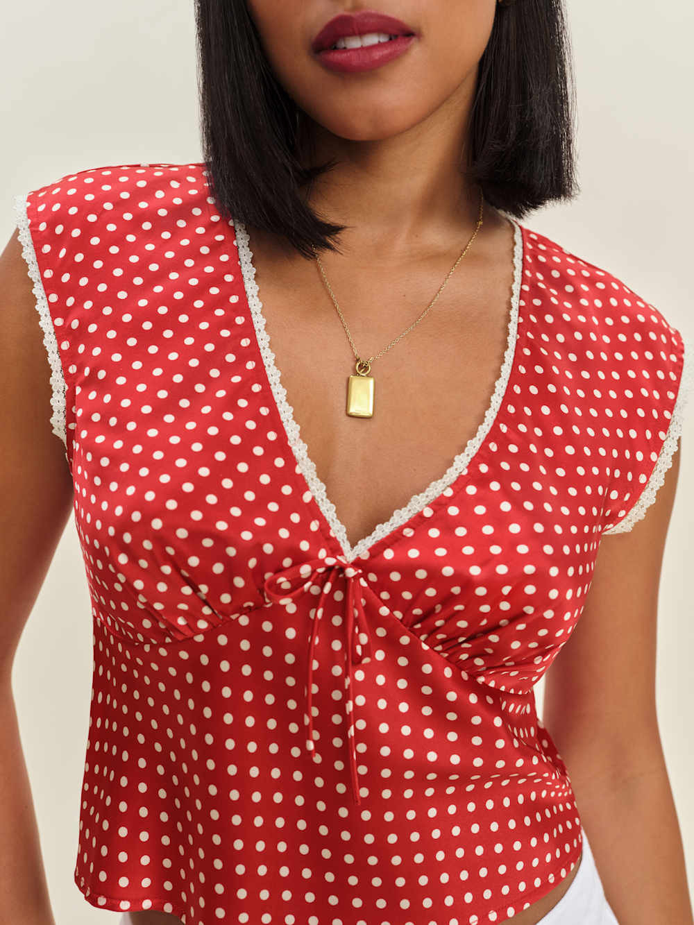 Cherry Silk Top | Reformation (Global)