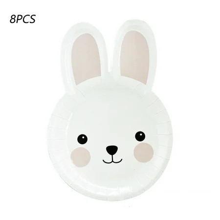Famure dinner plate set-Disposable Dinnerware Plates Set Easter Cartoon Rabbit Tableware Paper Cup N | Walmart (US)