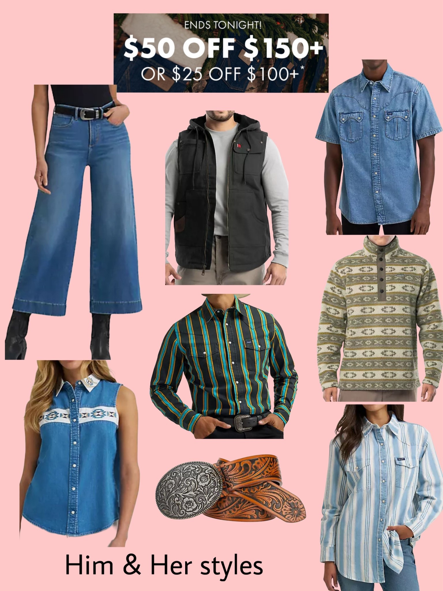 Last day to save big on both his & her western styles! Button ups, denim, and more!

#LTKSaleAlert #LTKSeasonal #LTKGiftGuide