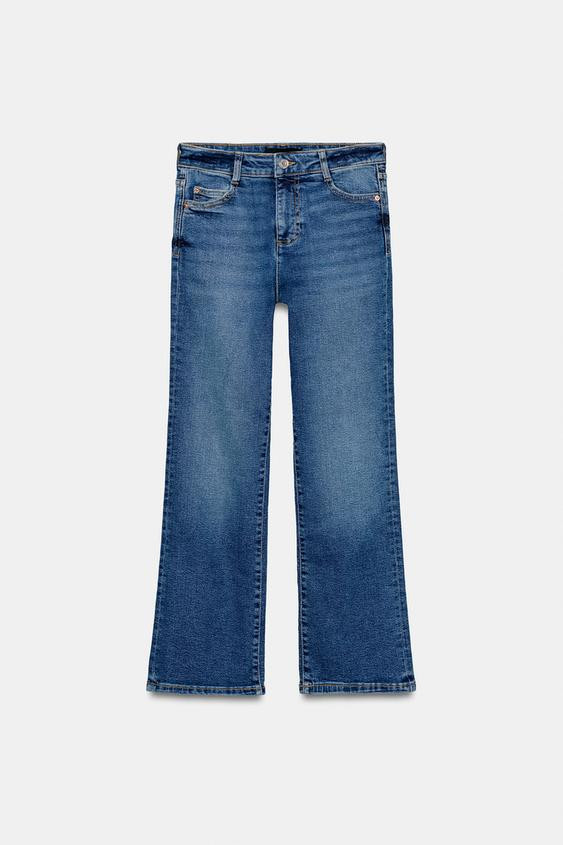 Z1975 HIGH-WAIST MINI bell bottom JEANS | Zara UK