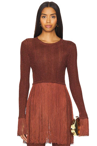 Understated Leather Satine Top in Chocolate from Revolve.com | Revolve Clothing (Global)
