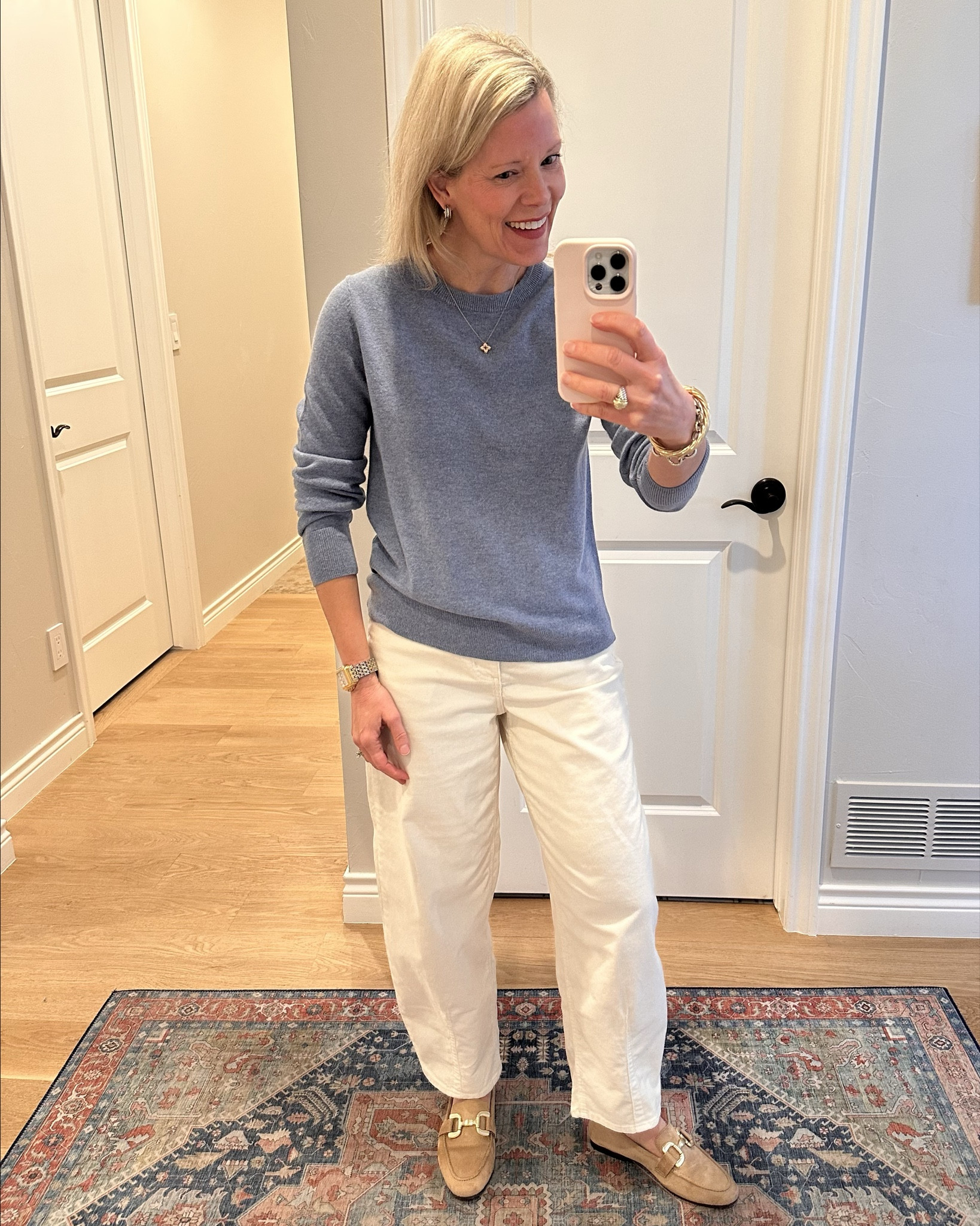 Quince’s $50 cashmere sweaters are the absolute best! I have asked for at least one the past three Christmases and I wear them all the time. They wear very well, are so soft and make the perfect layer under a jacket. I buy my regular size and can’t say enough good things about these amazing sweaters!

#LTKWorkwear #LTKootd #LTKdayinmylife