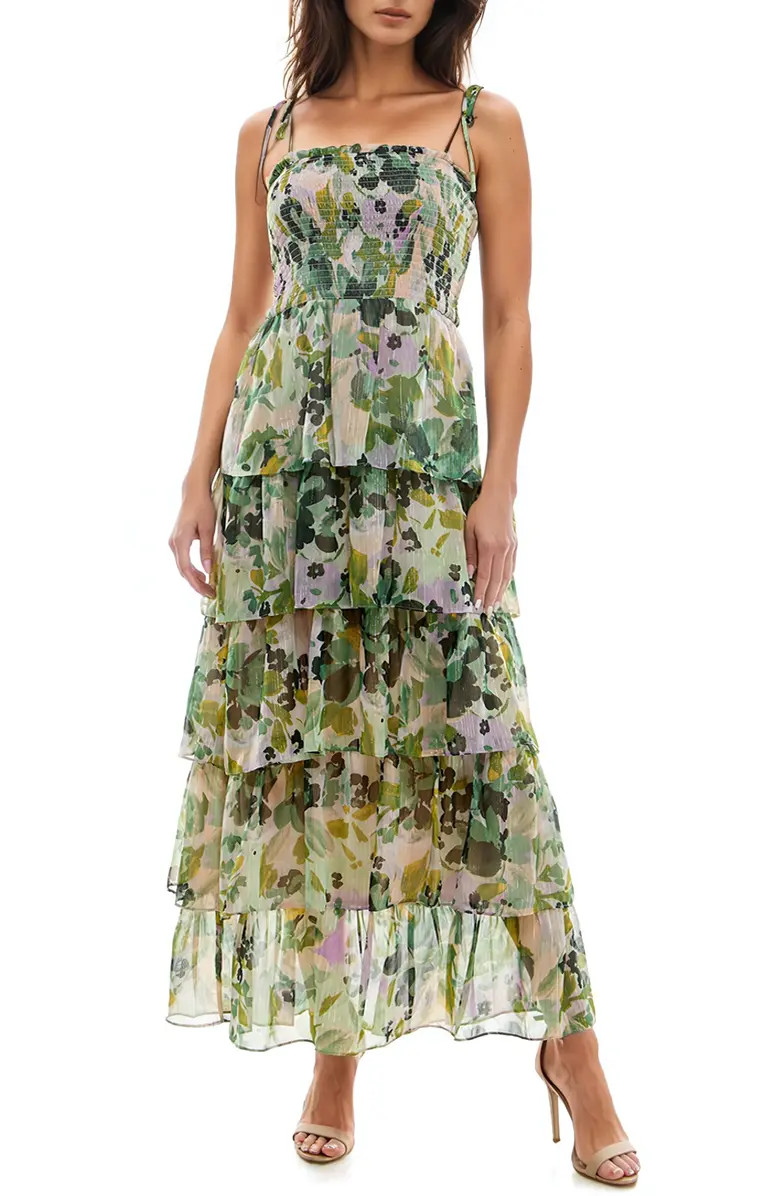 Socialite Floral Tiered Maxi Sundress | Nordstrom | Nordstrom