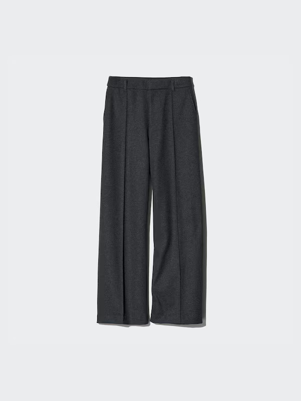 Brushed Jersey Wide Trousers | UNIQLO (UK)