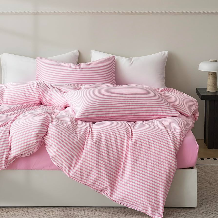 JELLYMONI Queen Duvet Cover Set, Cotton Duvet Cover 2 Pieces with Zipper Closure, 1 Duvet Cover a... | Amazon (US)