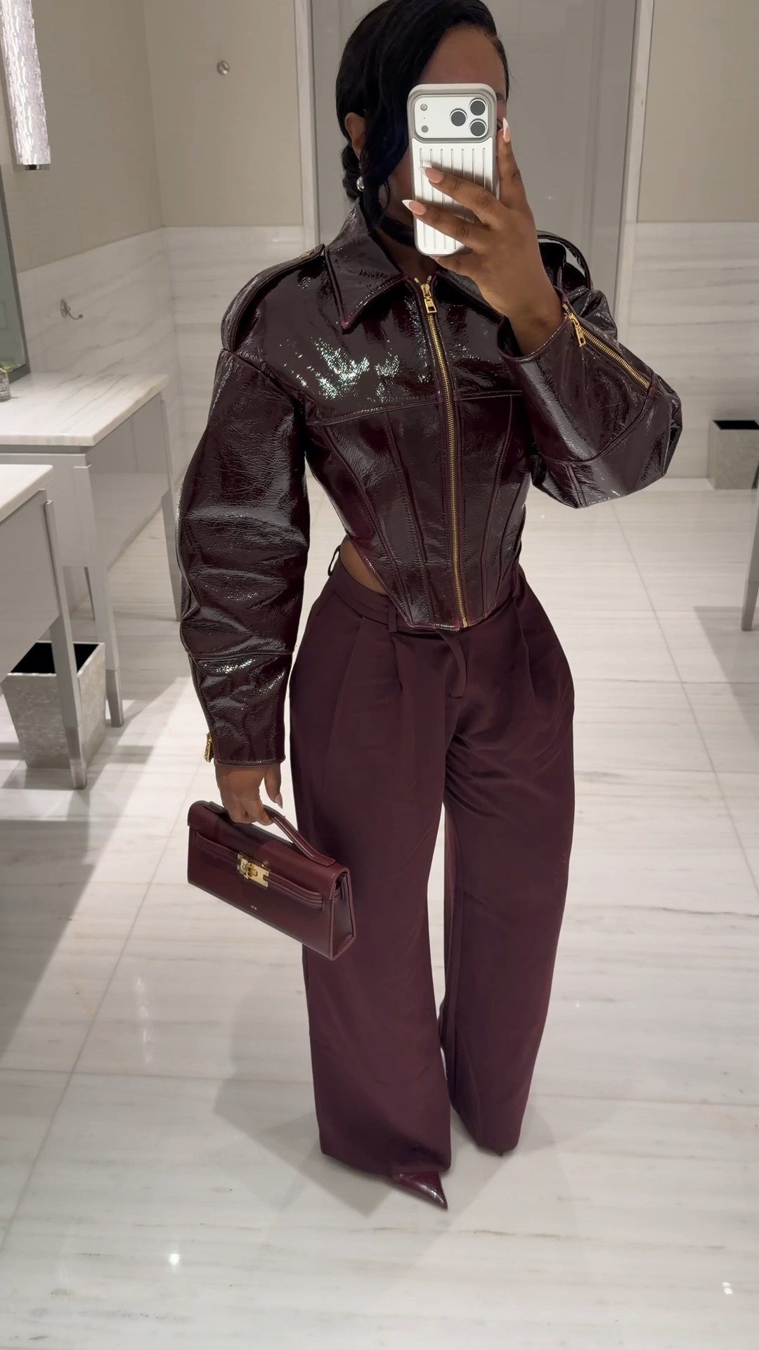 Monochrome burgundy winter outfit of the day

#LTKstyletip #LTKwinter