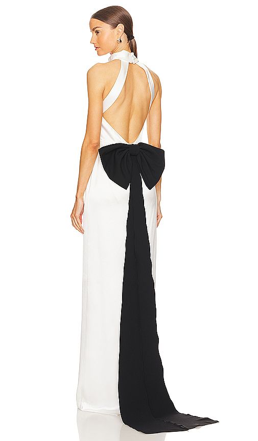 Bristol Bow Evening Dress in White | Revolve Clothing (Global)