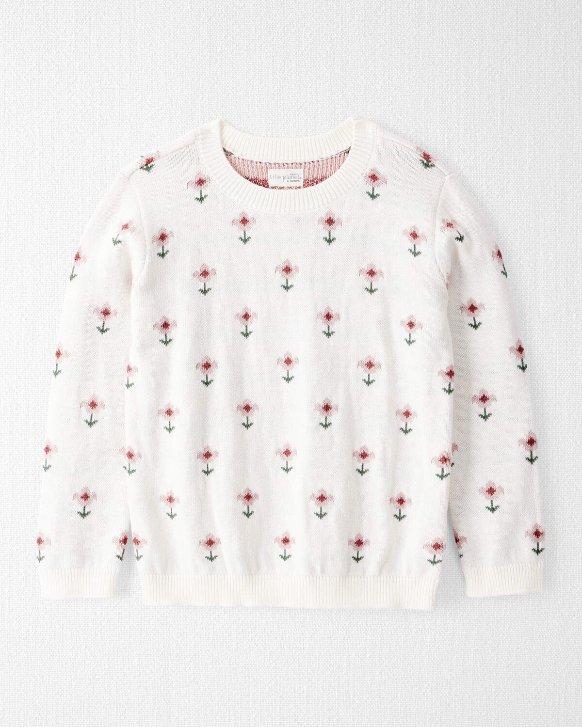 Girls Organic Cotton Sweater Knit in Wildflower Maze PrintWrite a review | Carter's Inc