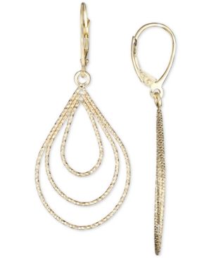 Italian Gold Teardrop Earrings in 14k Gold | Macys (US)