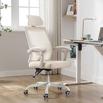 Qulomvs Mesh Ergonomic Office Chair Home Office Desk Chair with Headrest and Backrest 90-135 Adju... | Amazon (US)