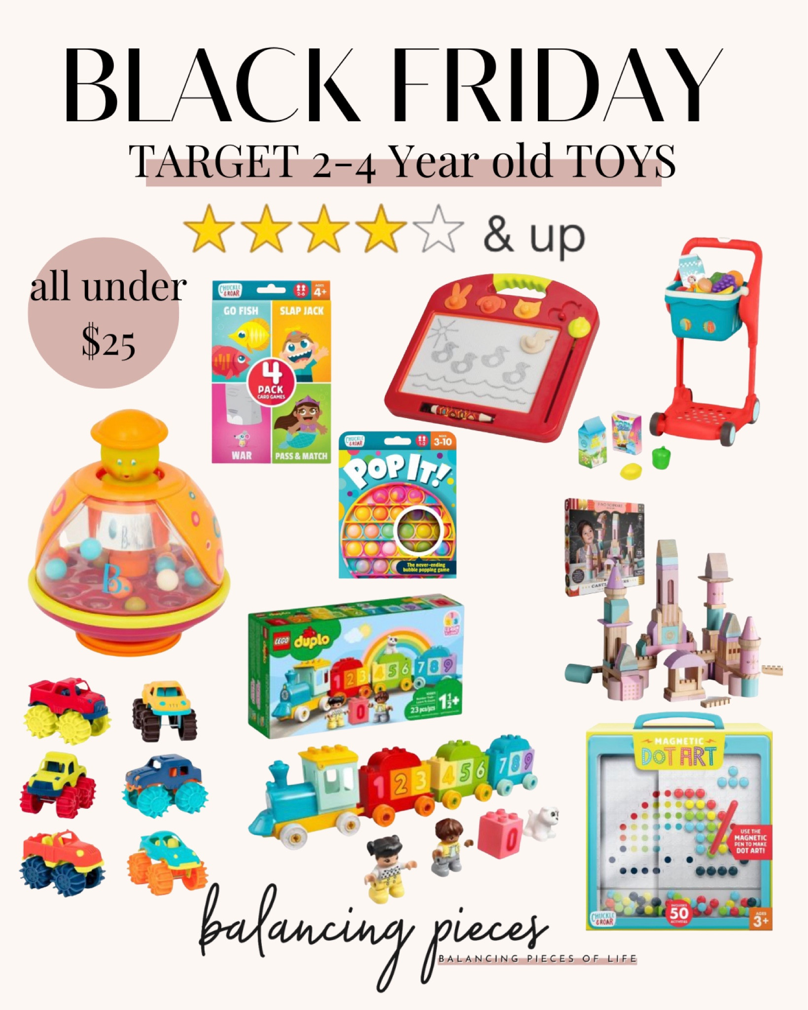 Black Friday Target Toy Sale - 2 year old toys - 3 year old toys - 4 year old toys - Bogo toys - 5 star toys 

Follow my shop @balancingpieces on the @shop.LTK app to shop this post and get my exclusive app-only content!

#liketkit #LTKSeasonal #LTKHoliday #LTKGiftGuide
@shop.ltk
https://liketk.it/3VpoB

#LTKSeasonal #LTKHoliday #LTKGiftGuide