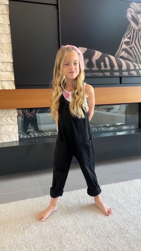 Kids Amazon jumpsuit!!!! Fits true to size! Lots of color options! Her tank is from Abercrombie, exact one is sold out!

#LTKkids