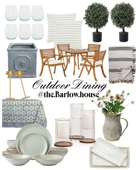 Spring Outdoor Living 

Patio Style 
Spring patio 
Patio decor 
Patio design
Deck 
Easter 
Sunday brunch 
Picnic 
Hurricane candle holders 
Outdoor seating 
Amazon finds 
Amazon outdoors 
Table cloth 
Green striped pillow covers 
Faux bushes 
Green dish set 
Serving trays 
Family gathering 

#LTKhome #LTKSeasonal #LTKfamily