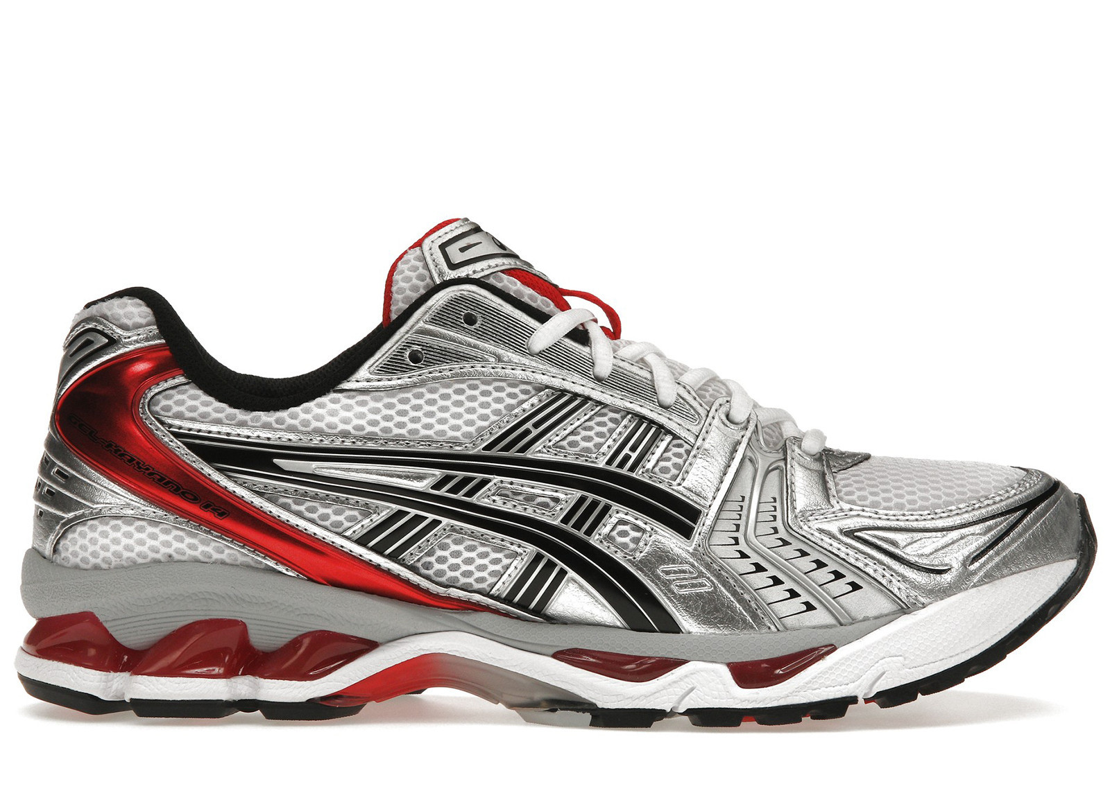 Men's ASICS GelKayano 14 Sneakers in White/Silver/Classic Red | StockX