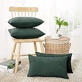 Deconovo Euro Pillow Shams Velvet Corduroy Soft Oblong Couch Cushion Covers Bed Pillowcases for Kitc | Amazon (US)