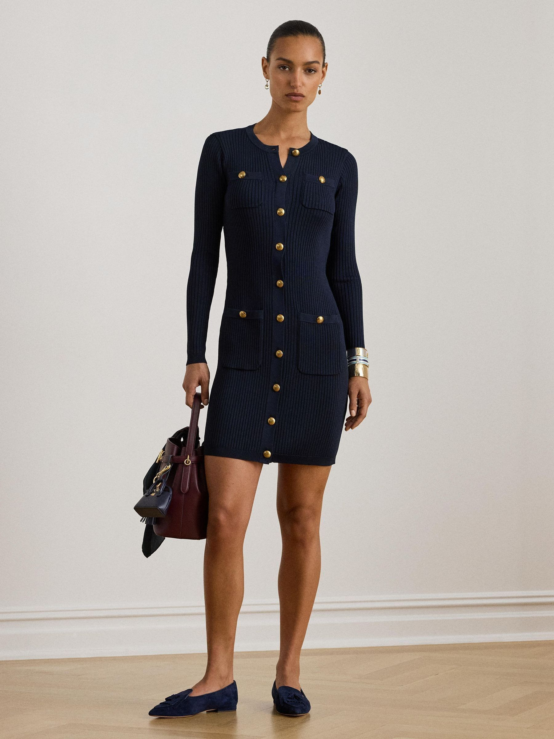 Lauren Ralph Lauren Lauren Ralph Lauren Navy Dress | Next US