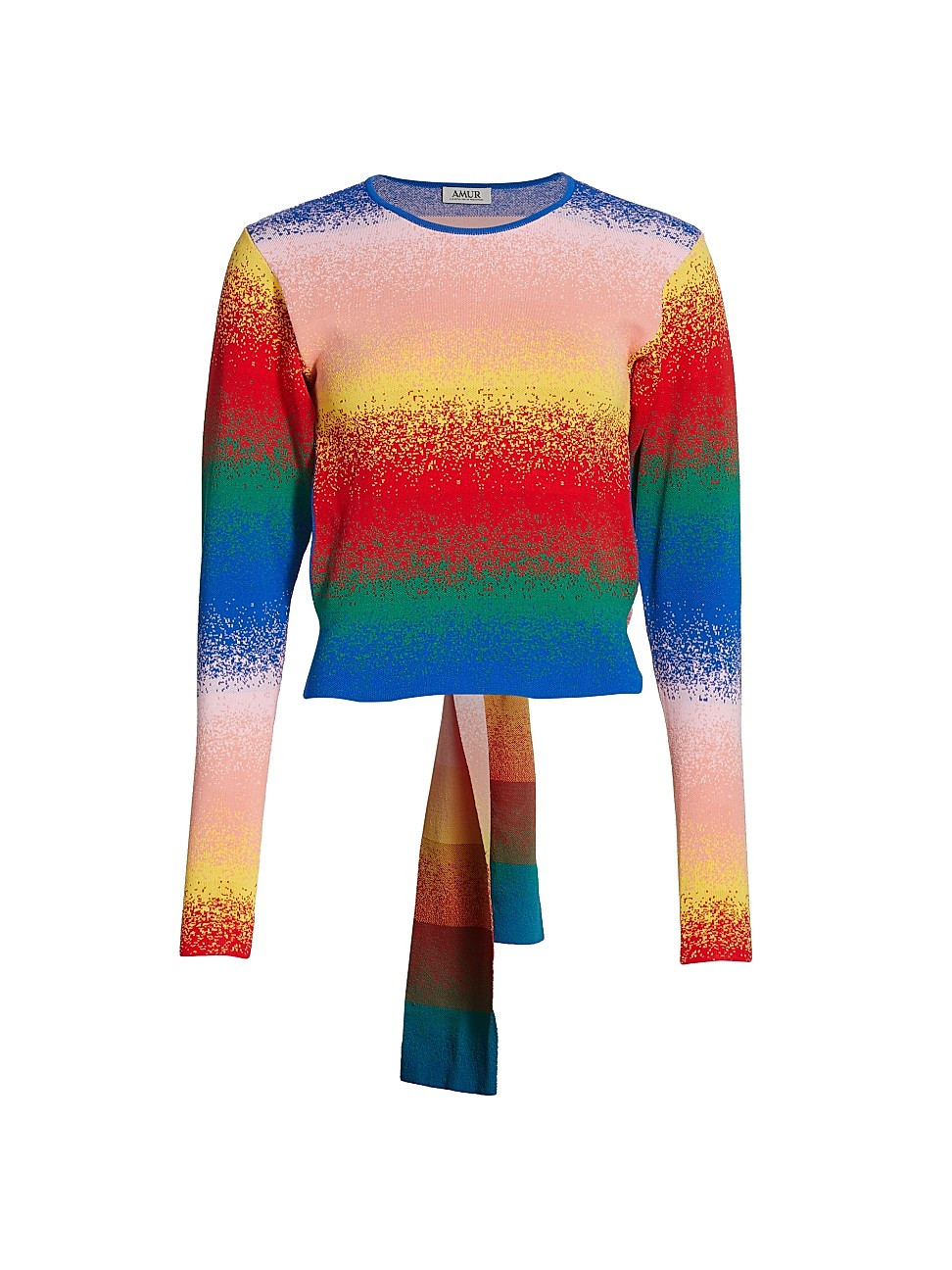AMUR Women's Wrap Rib Knit Top - Rainbow - Size Large | Saks Fifth Avenue