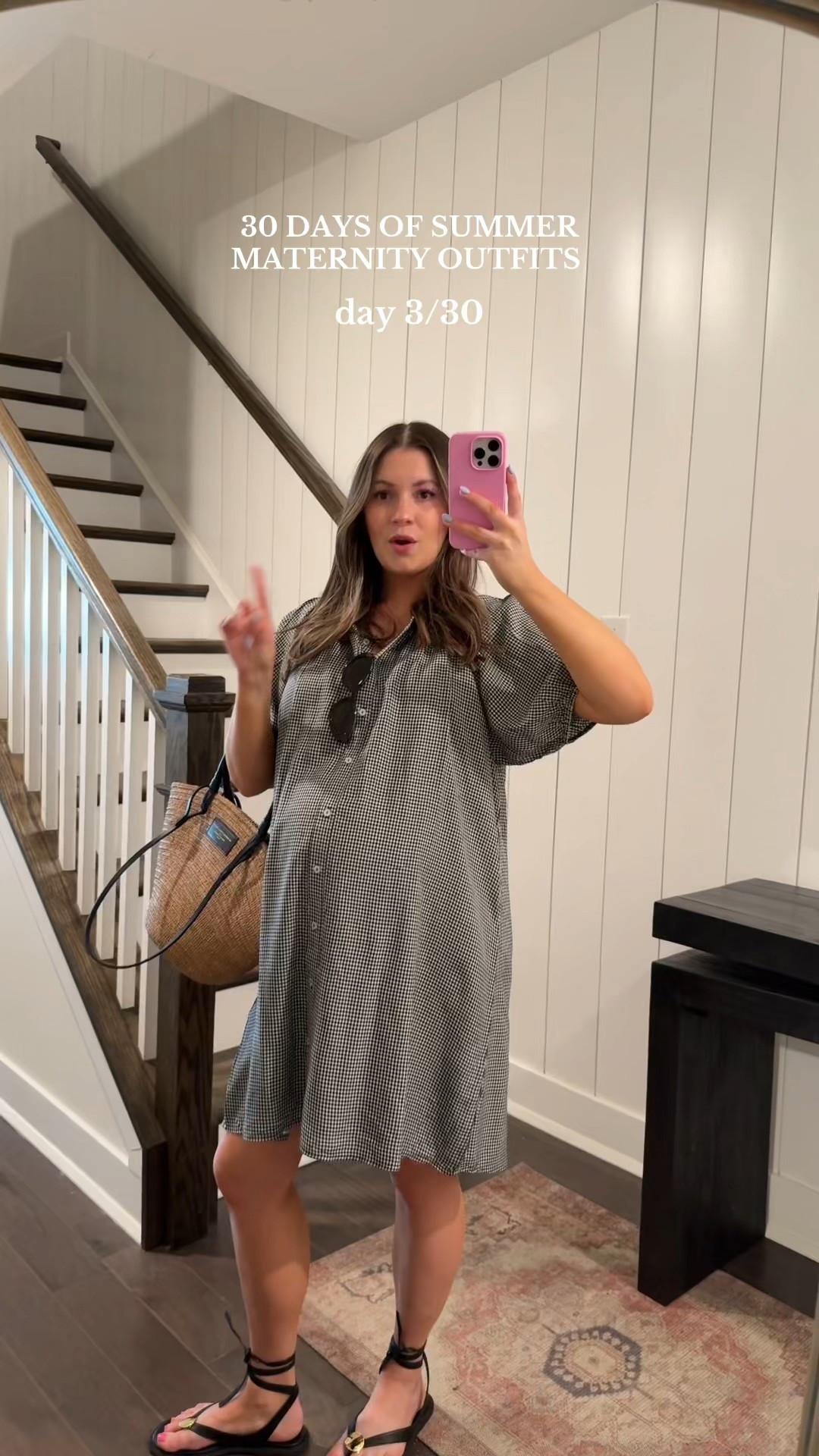 Wearing a large in the dress! I got my normal size 7 in the sandals! 