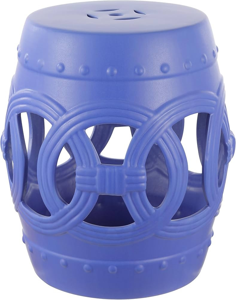 JONATHAN Y TBL1022D Lucky Coins 16" Chinese Ceramic Drum Indoor/Outdoor Garden Stool Bohemian, Co... | Amazon (US)