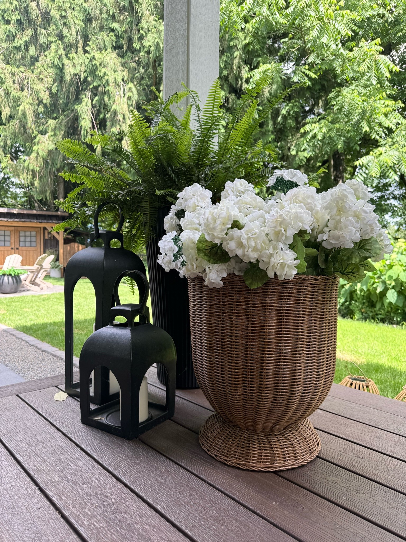 Woven planter from Walmart…wish I bought two 😆