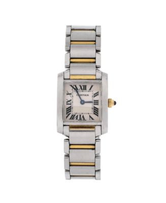 Tank Francaise Quartz Watch in Stainless Steel and Gold 20mm | Bloomingdale's (US)