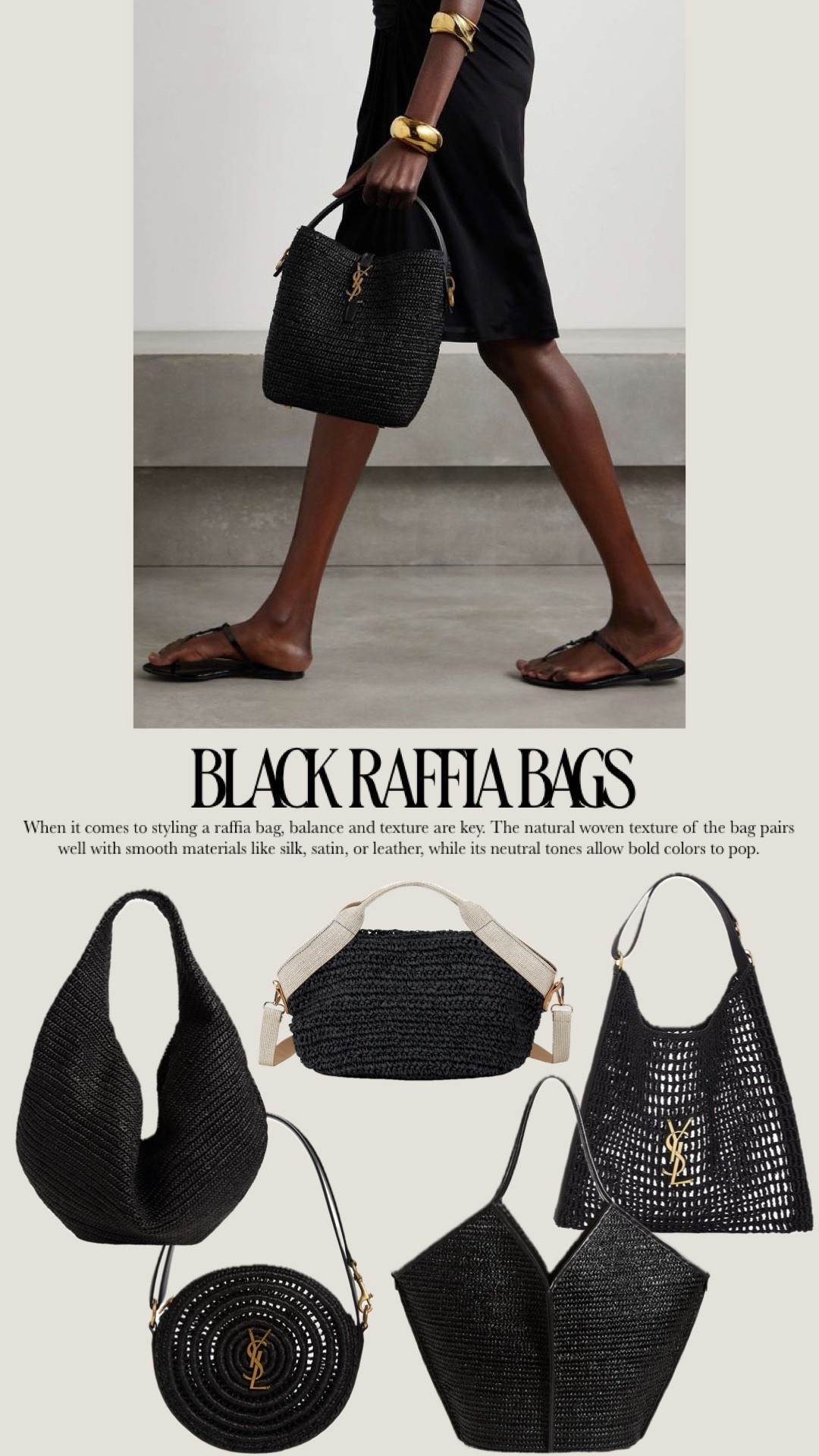 Black raffia handbags 🖤

#black #rattan #handbag #bags #dupe Ysl 

#LTKTravel #LTKOver40 #LTKootd