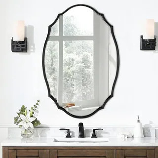 Unique Scalloped Wood Framed Decorative Flat Wall Mirror - Bed Bath & Beyond - 42209758 | Bed Bath & Beyond