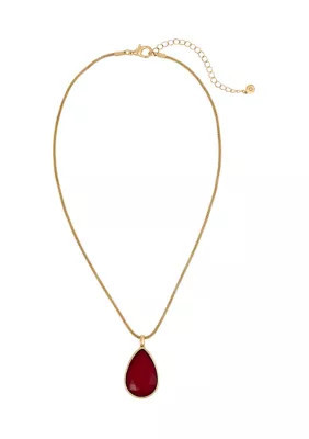 evie & emma Red Stone Pendant Necklace | Belk