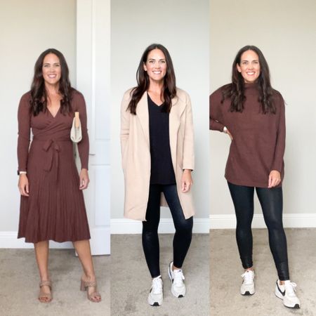 Amazon favorites 
Knit dress - tts - comes in several colors
Chic cardigan - tts - 
Tunic sweater - tts 
Leggings 
Sneakers 


#LTKunder50 #LTKHoliday #LTKstyletip