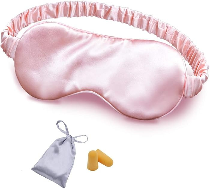 OLESILK Sleep Mask Eye Mask Blindfold with Double Layer Silk Filling and Elastic Strap | Amazon (US)