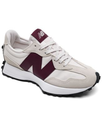 New Balance Women's 327 Retro Suede Lifestyle Sneakers from Finish Line - Beige,Burgundy | Macy's