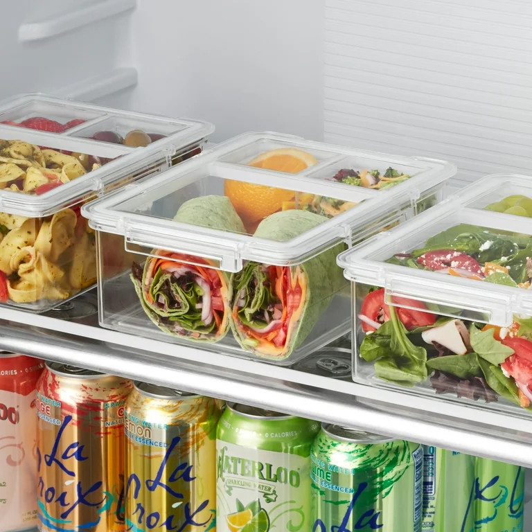 The Home Edit Bento Box Food Storage Container, Pack of 3, Clear Plastic Food Storage | Walmart (US)