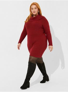 At The Knee Sweater Cowl Neck Dress | Torrid (US & Canada)