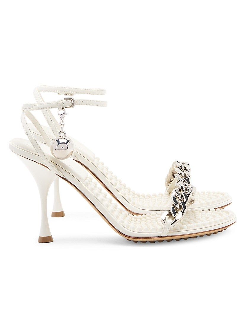 Dot Leather Chain Detail Sandals | Saks Fifth Avenue