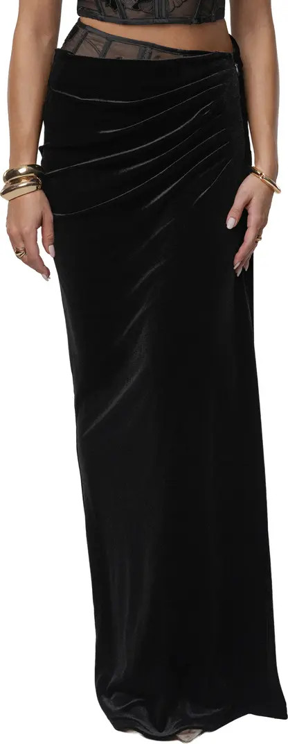 Velvet & Lace Maxi Skirt | Nordstrom