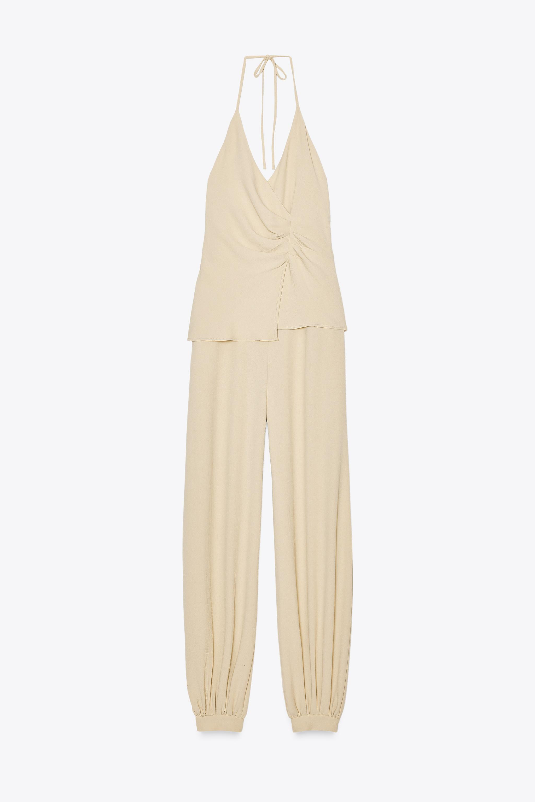 HALTER TWO-PIECE EFFECT JUMPSUIT | Zara UK