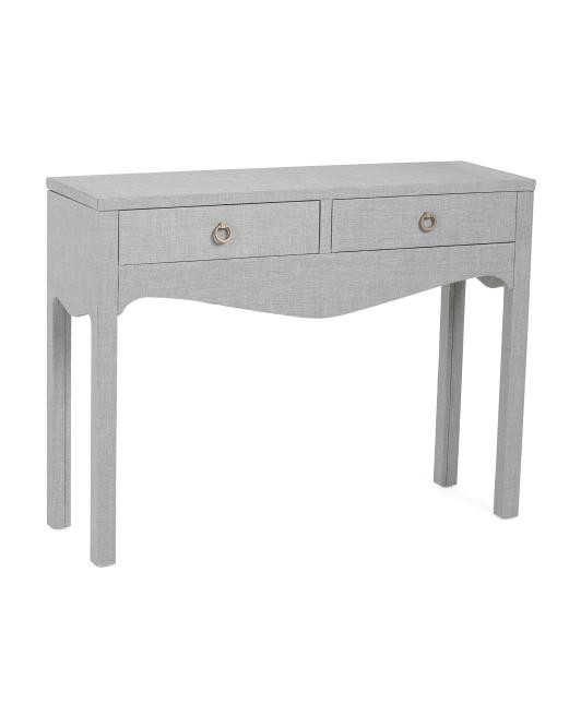 46ix32 Linen Wrapped Console Table | TJ Maxx