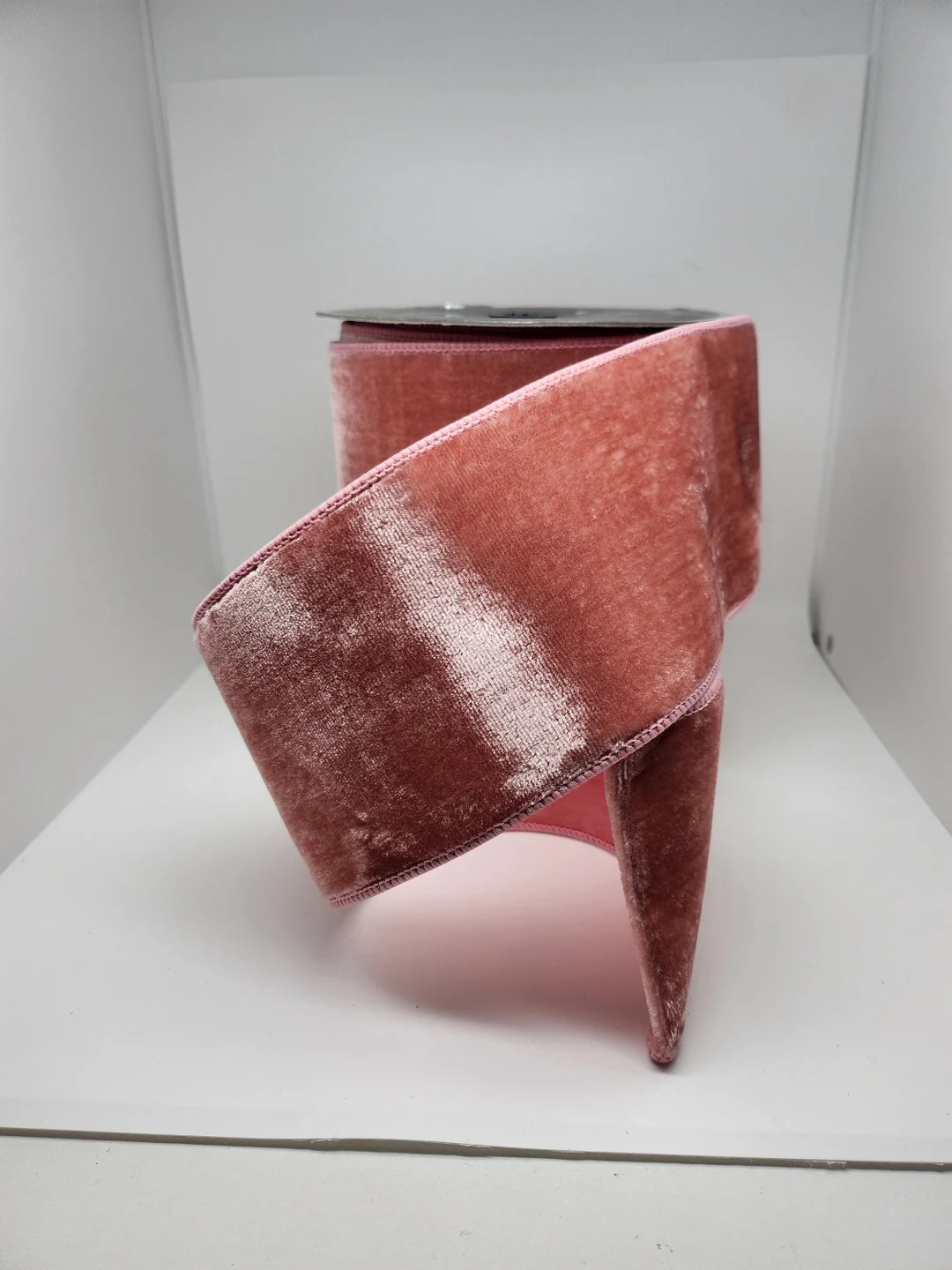 Farrisilk Pink Velvet 4 Inch Wired Edge Ribbon, Designer Wired Edge Ribbon, Luxury Wired Ribbon, ... | Etsy (US)