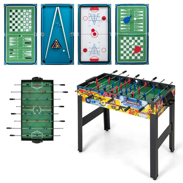 Costway 12-in-1 Combo Game Table Set for Skill & Action Games Gray, 45 lb | Walmart (US)