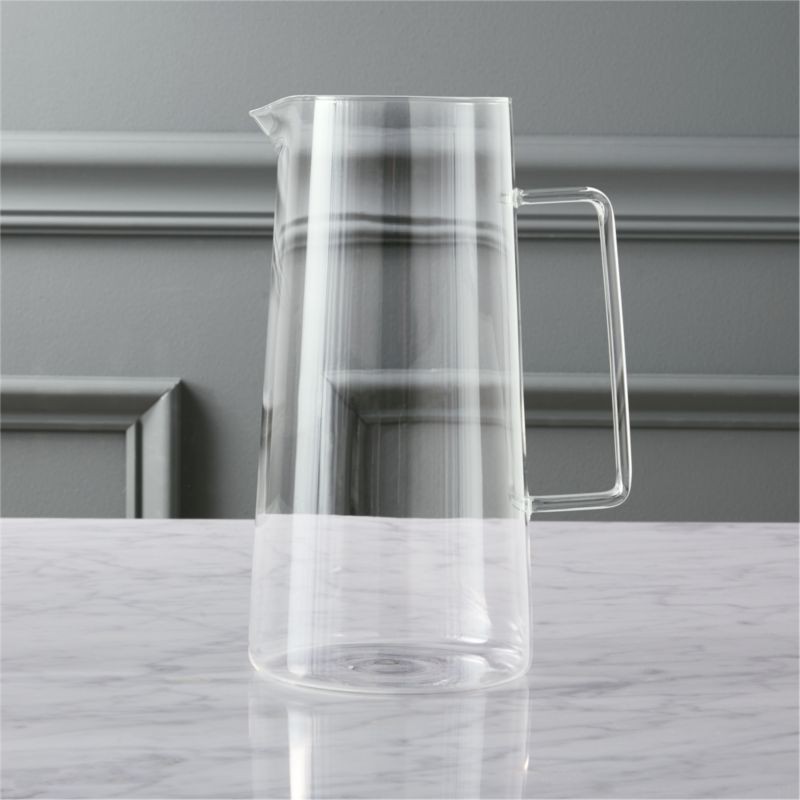 Trap Beaker Glass Pitcher + Reviews | CB2 | CB2