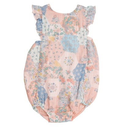 Ruffle Sunsuit, Vintage Patchwork | SpearmintLOVE