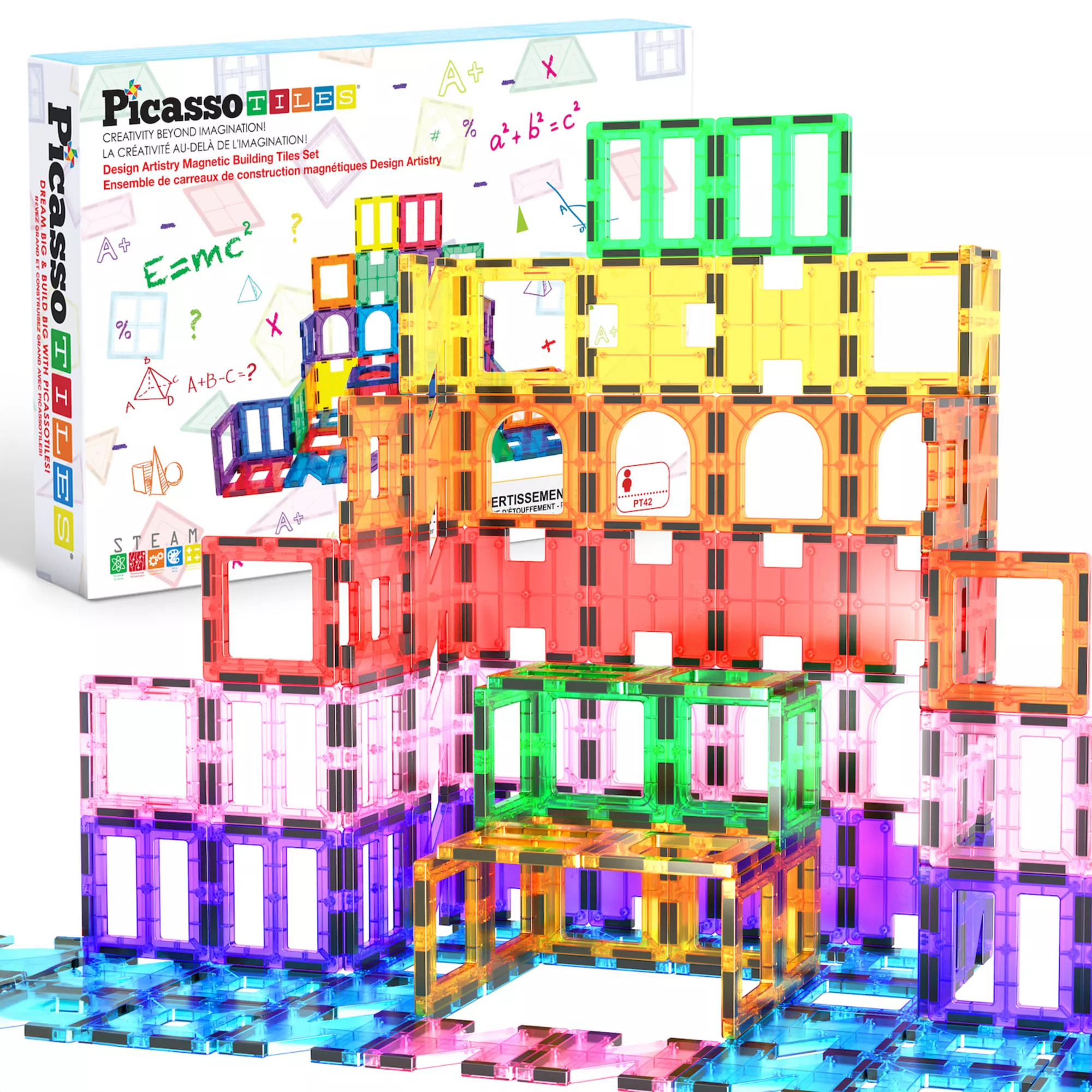 PicassoTiles 42 PC Magnetic Tiles, Magnetic Building Blocks for Kids, Magnet for Kids 3+ | Kohl's