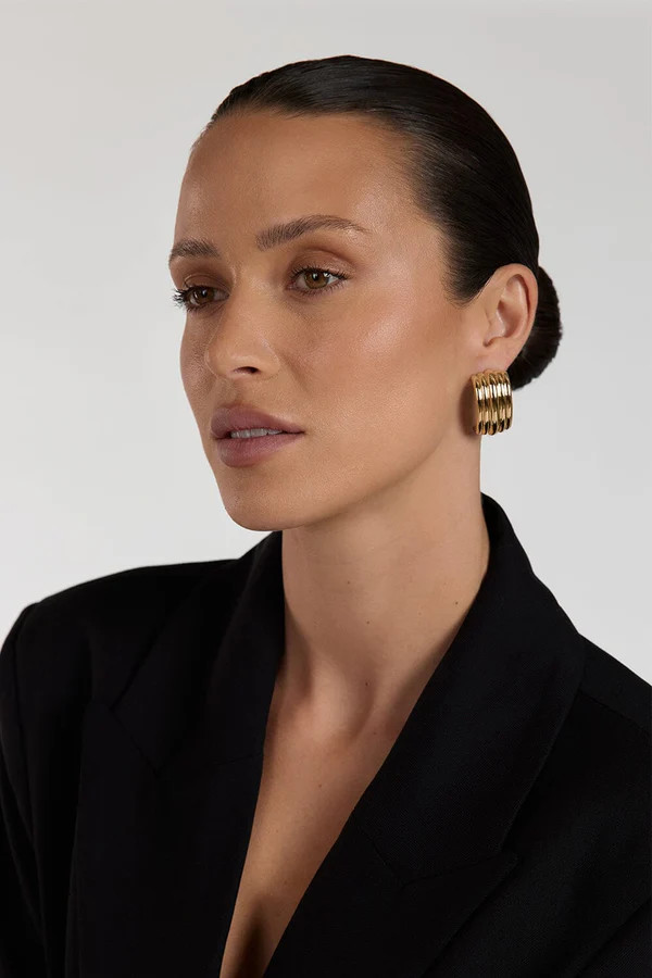MÉGA WATERFALL LARGE GOLD EARRING | DISSH