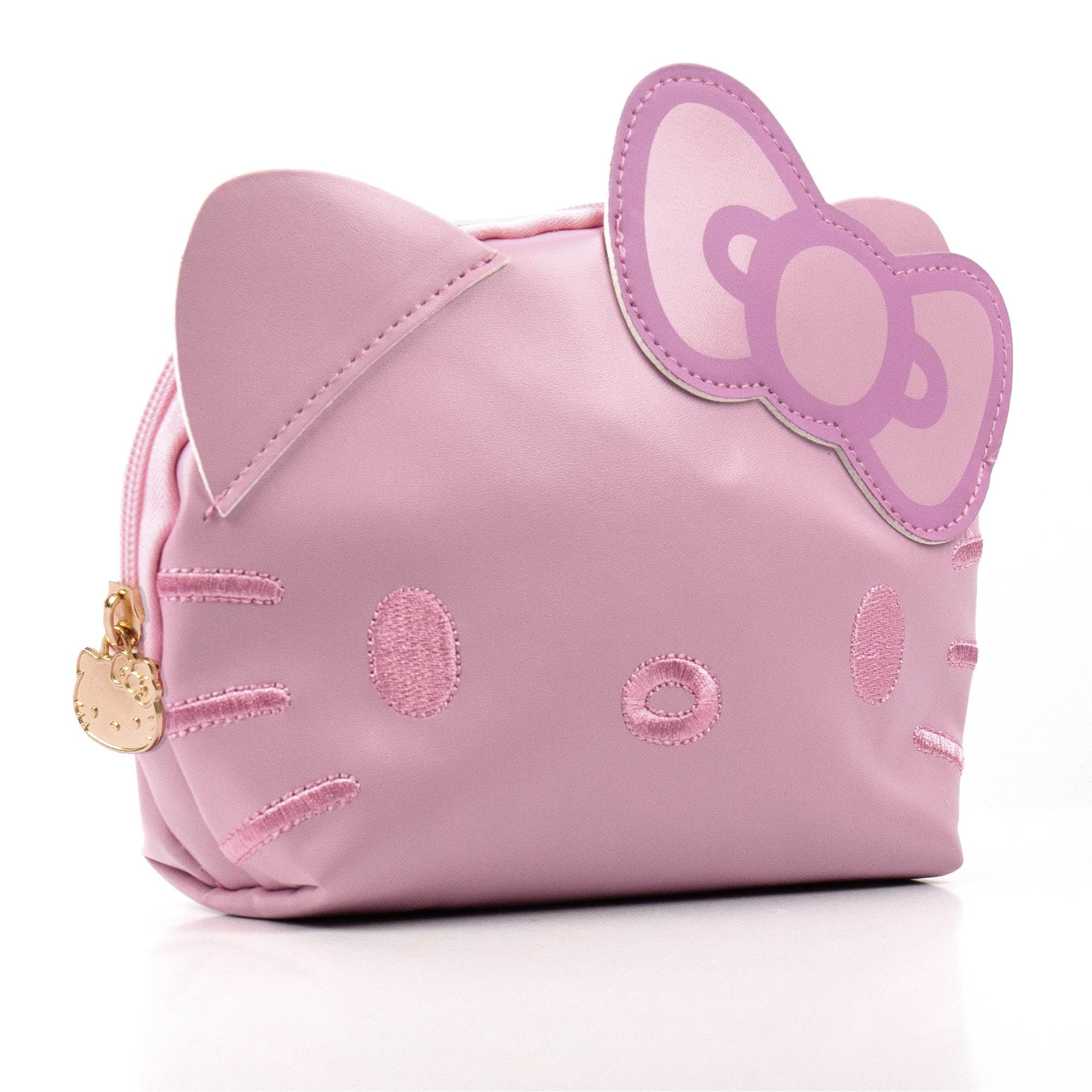 Official Sanrio Hello Kitty Pouch & Pencil Case Set, Pink, With Keychain, Cute School Supplies, S... | Amazon (US)