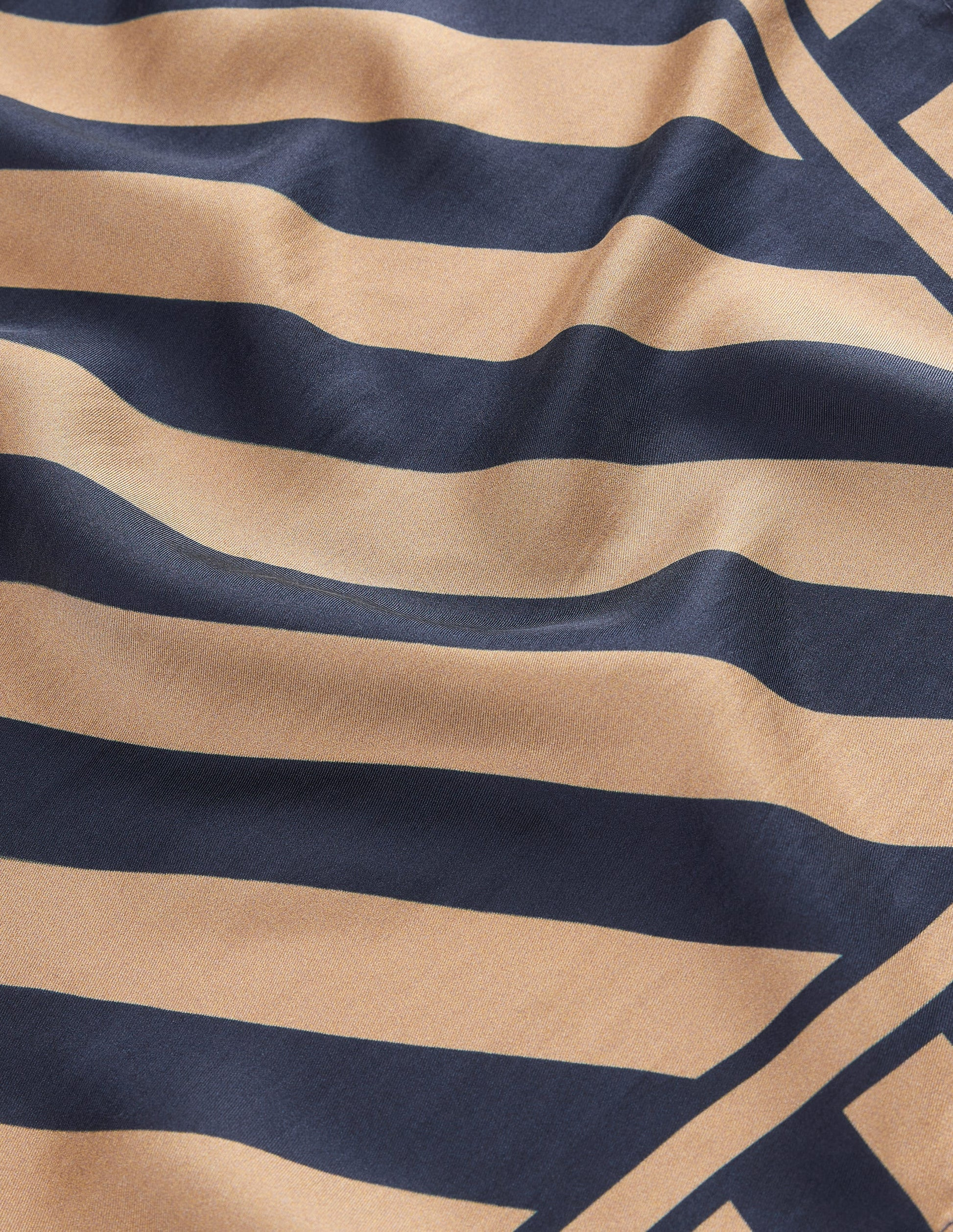 Elisabeth Silk Square Scarf-Navy Decorative Blossom | Boden (US)