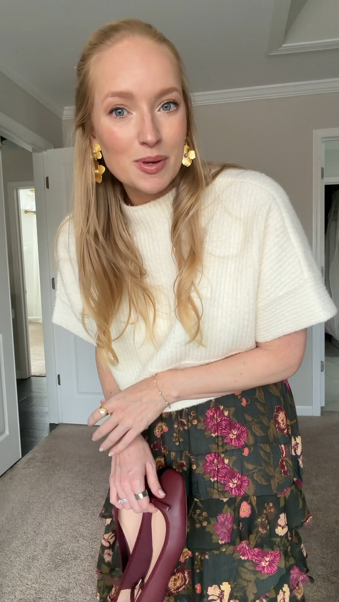 What I wore to a winery! Met my parents for a little outing and I wanted something comfy and nursing friendly. This outfit was perfect for the weather! I wear this sweater all the time (size small) because I love the torso length and it’s great for southern weather. My skirt is old from free people but links similar options. Would be cute to recreate for a Thanksgiving outfit! 

#LTKSeasonal #LTKootd