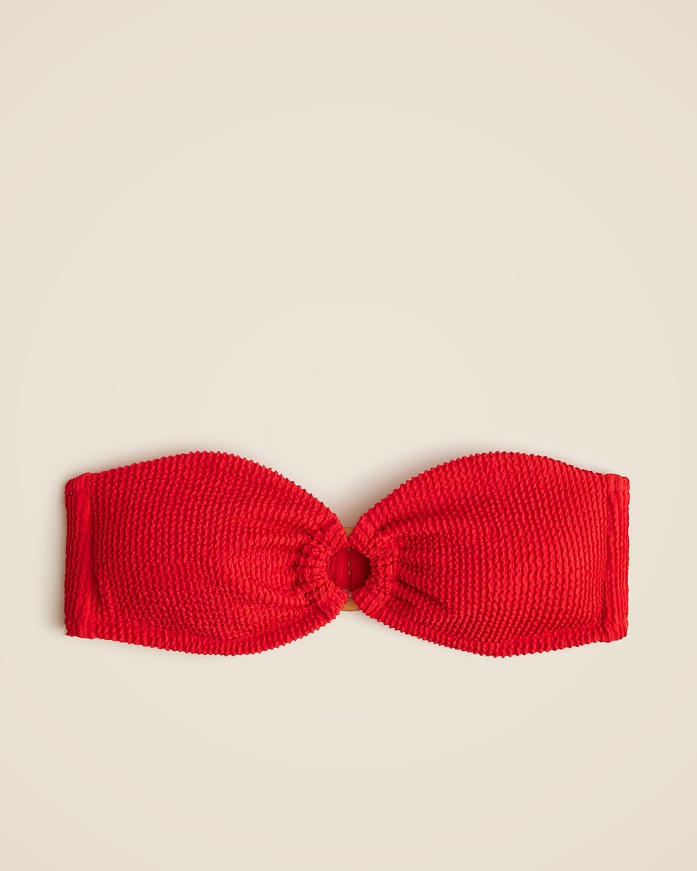 Bandeau scrunchie bikini top with O-ring | J. Crew US
