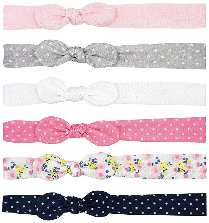 Simple Joys by Carter's Baby Girls' Printed and Solid Soft Knot Jersey Head-wraps for Infants and... | Amazon (US)