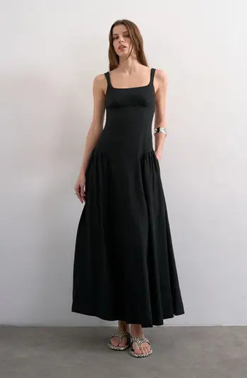 Gathered Fit & Flare Maxi Dress | Nordstrom